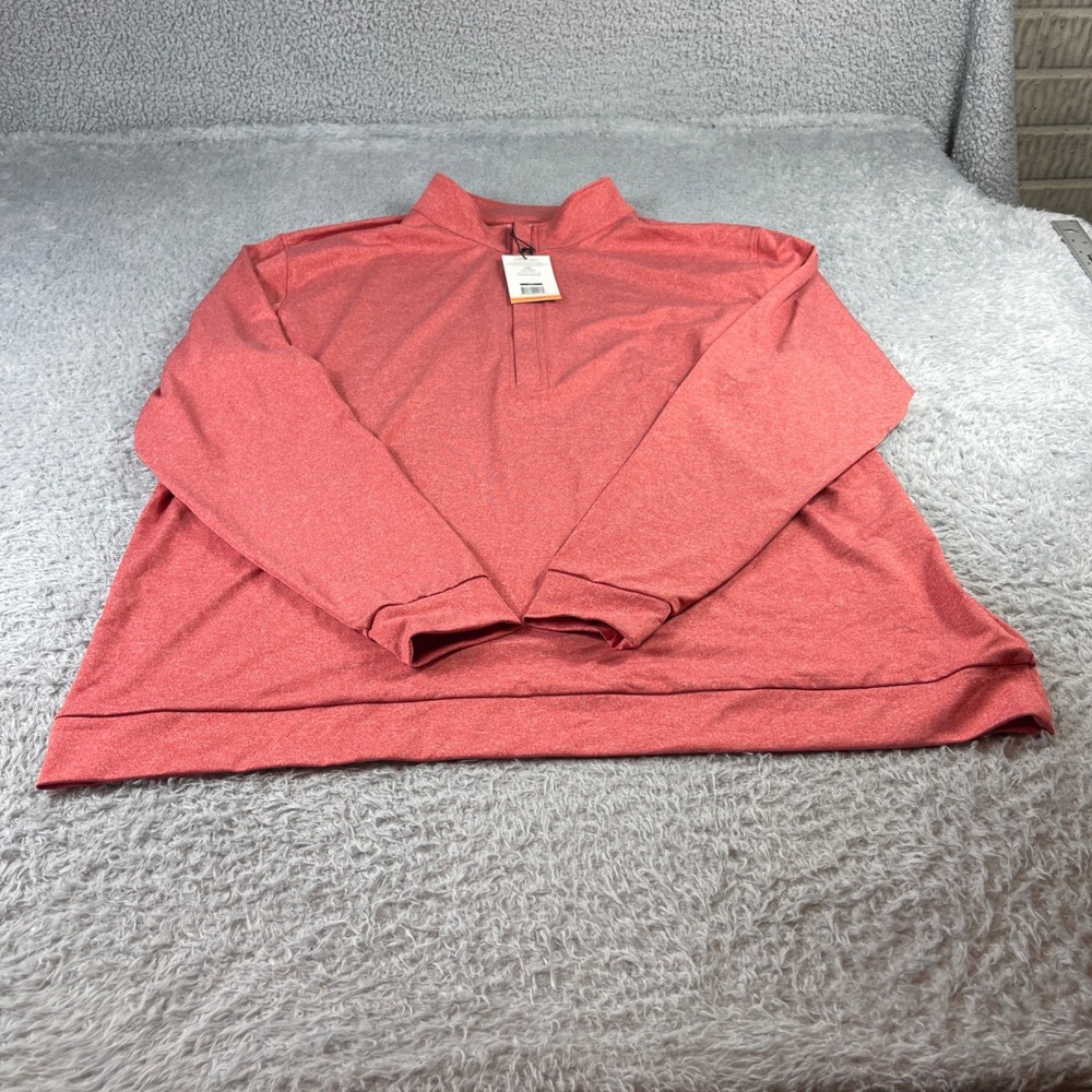 Matte Grey Hightower 1/4 Zip Pullover Mens 2XL Scarlet Heather Golf Shirt 120091